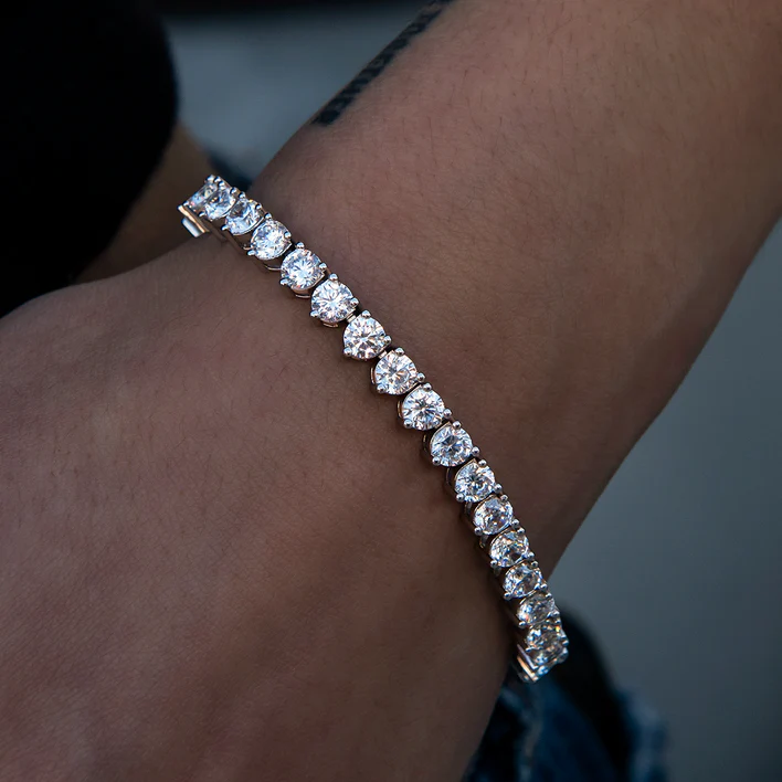 2.50mm Round Lab Diamond 3 Prong Classic Tennis Bracelet