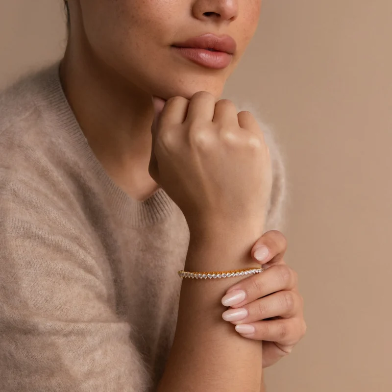 3.00mm Round Lab Diamond 3 Prong Classic Tennis Bracelet