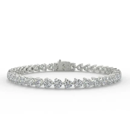 2.75mm Round Lab Diamond 3 Prong Classic Tennis Bracelet