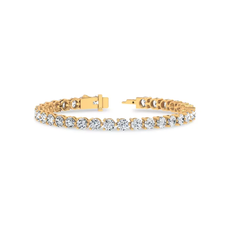 3.00mm Round Lab Diamond 3 Prong Classic Tennis Bracelet