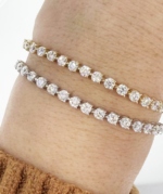3.25mm Round Lab Diamond 3 Prong Classic Tennis Bracelet