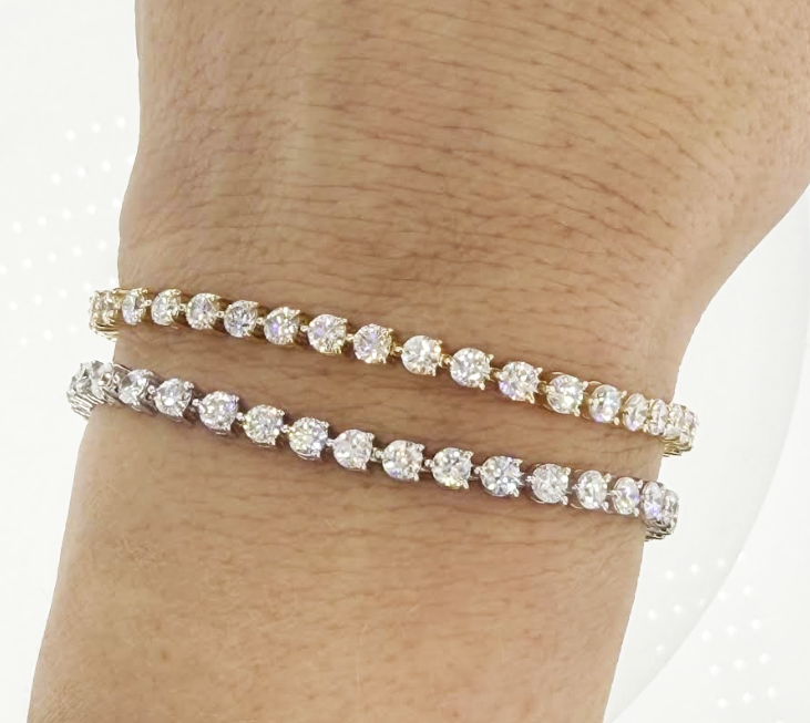 3.25mm Round Lab Diamond 3 Prong Classic Tennis Bracelet
