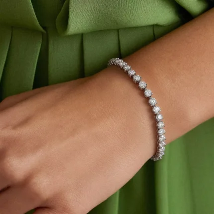 3.25mm Round Lab Diamond 3 Prong Classic Tennis Bracelet