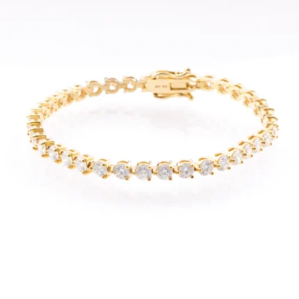 3.40mm Round Lab Diamond 3 Prong Classic Tennis Bracelet