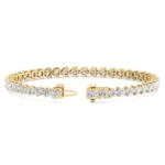 2.50mm Round Lab Diamond 3 Prong Classic Tennis Bracelet