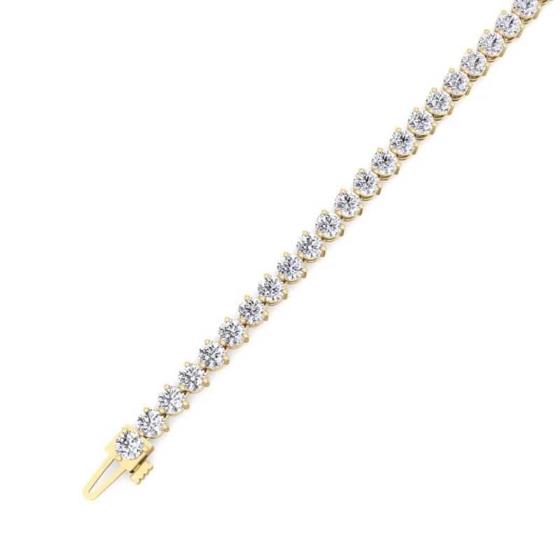 2.50mm Round Lab Diamond 3 Prong Classic Tennis Bracelet