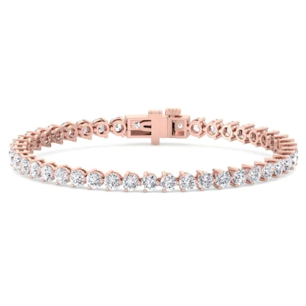 3.00mm Round Lab Diamond 3 Prong Classic Tennis Bracelet