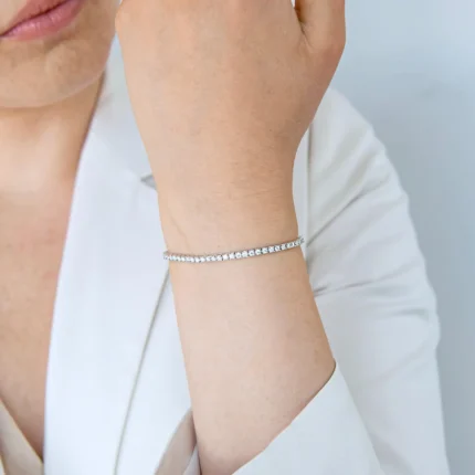 3.20mm Round Lab Diamond 4 Prong Light Weight Tennis Bracelet