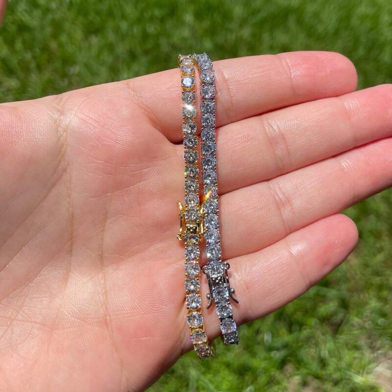 1.30mm Round Lab Diamond 4 Prong Light Weight Tennis Bracelet