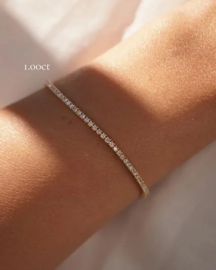 3.20mm Round Lab Diamond 4 Prong Light Weight Tennis Bracelet