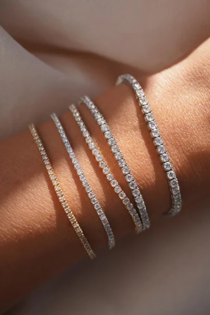3.20mm Round Lab Diamond 4 Prong Light Weight Tennis Bracelet