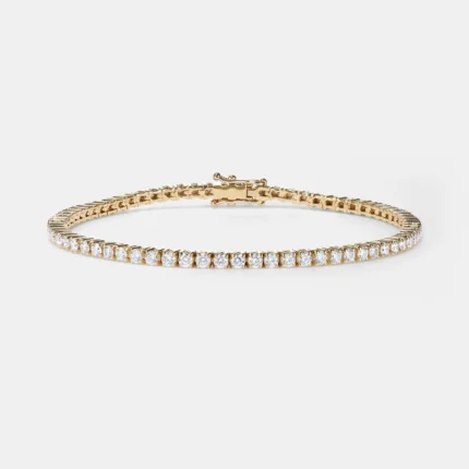 3.20mm Round Lab Diamond 4 Prong Light Weight Tennis Bracelet
