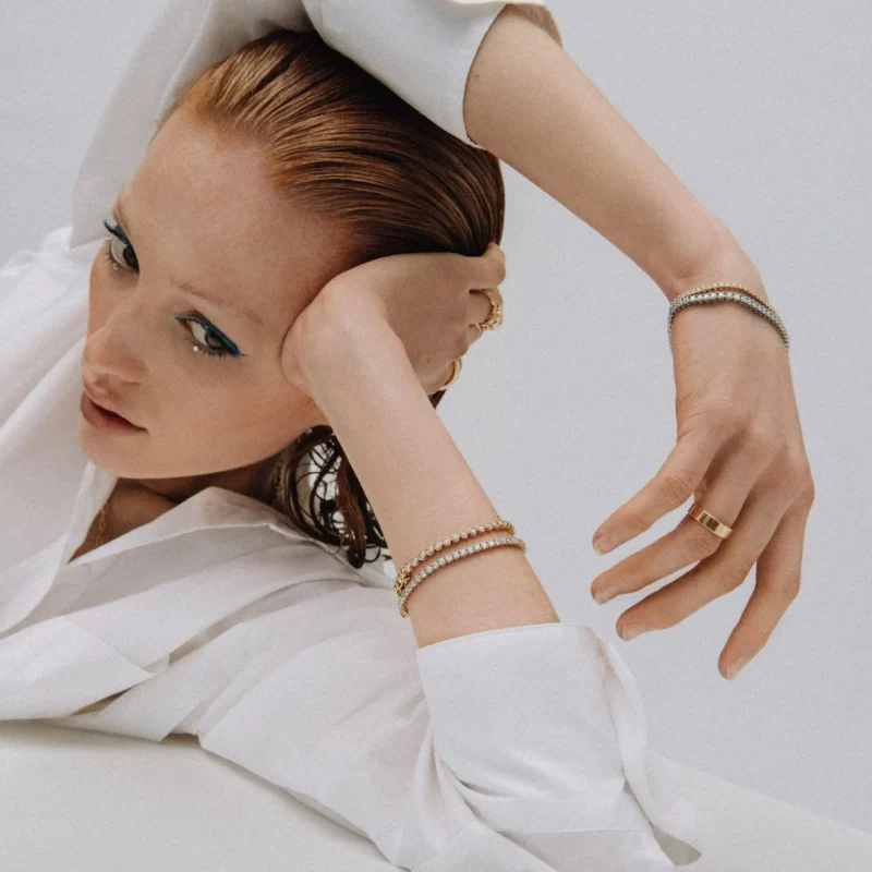 3.20mm Round Lab Diamond 4 Prong Light Weight Tennis Bracelet