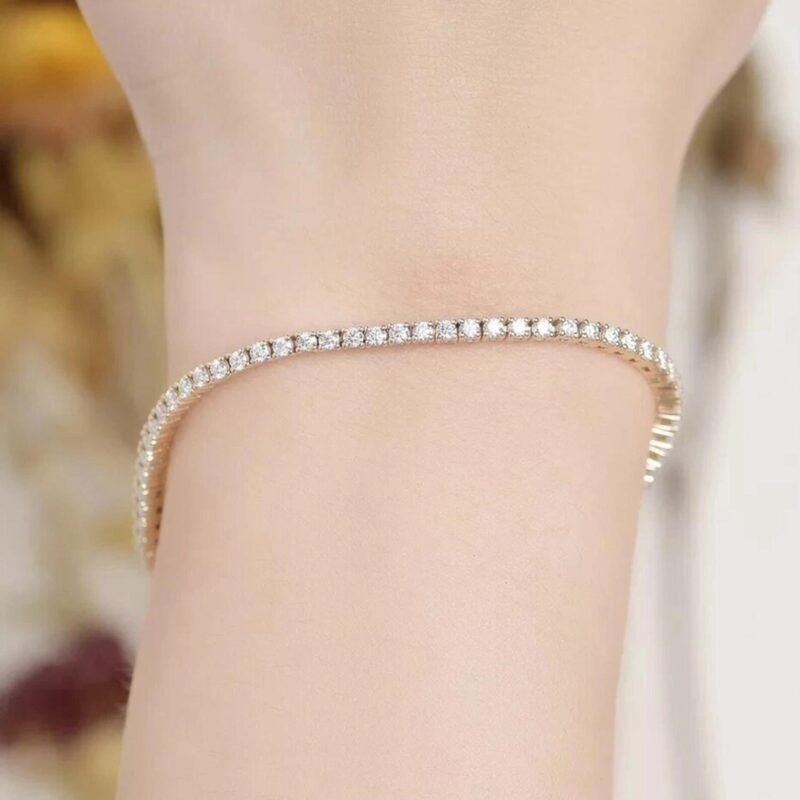 1.50mm Round Lab Diamond 4 Prong Light Weight Tennis Bracelet