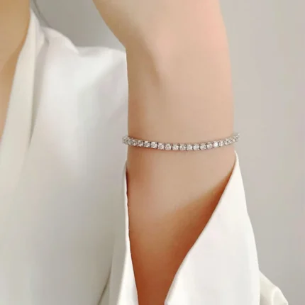 3.00mm Round Lab Diamond 4 Prong Light Weight Tennis Bracelet