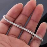 1.30mm Round Lab Diamond 4 Prong Light Weight Tennis Bracelet