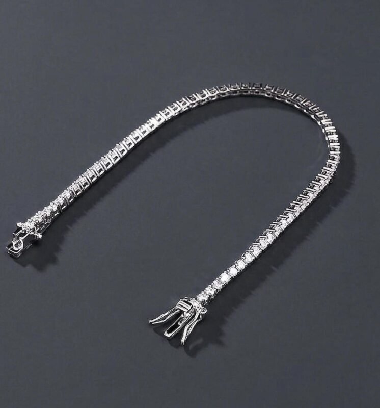 2.20mm Round Lab Diamond 4 Prong Light Weight Tennis Bracelet