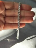 2.20mm Round Lab Diamond 4 Prong Light Weight Tennis Bracelet
