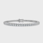 1.30mm Round Lab Diamond 4 Prong Light Weight Tennis Bracelet