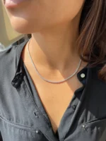 5.50mm Round Lab Diamond 4 Prong Classic Tennis Necklace