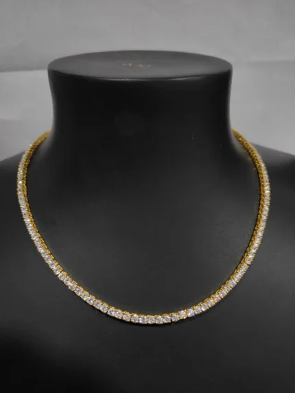 5.50mm Round Lab Diamond 4 Prong Classic Tennis Necklace