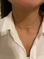 5.50mm Round Lab Diamond 4 Prong Classic Tennis Necklace