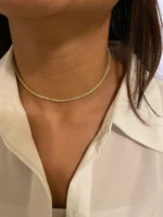 5.50mm Round Lab Diamond 4 Prong Classic Tennis Necklace