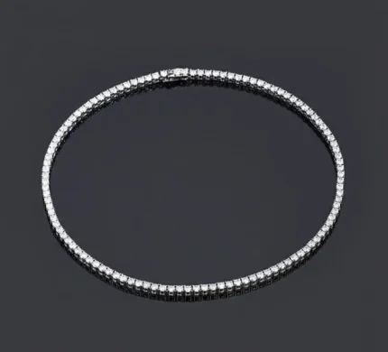 5.50mm Round Lab Diamond 4 Prong Classic Tennis Necklace