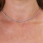 5.50mm Round Lab Diamond 4 Prong Classic Tennis Necklace