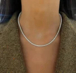 5.50mm Round Lab Diamond 4 Prong Classic Tennis Necklace