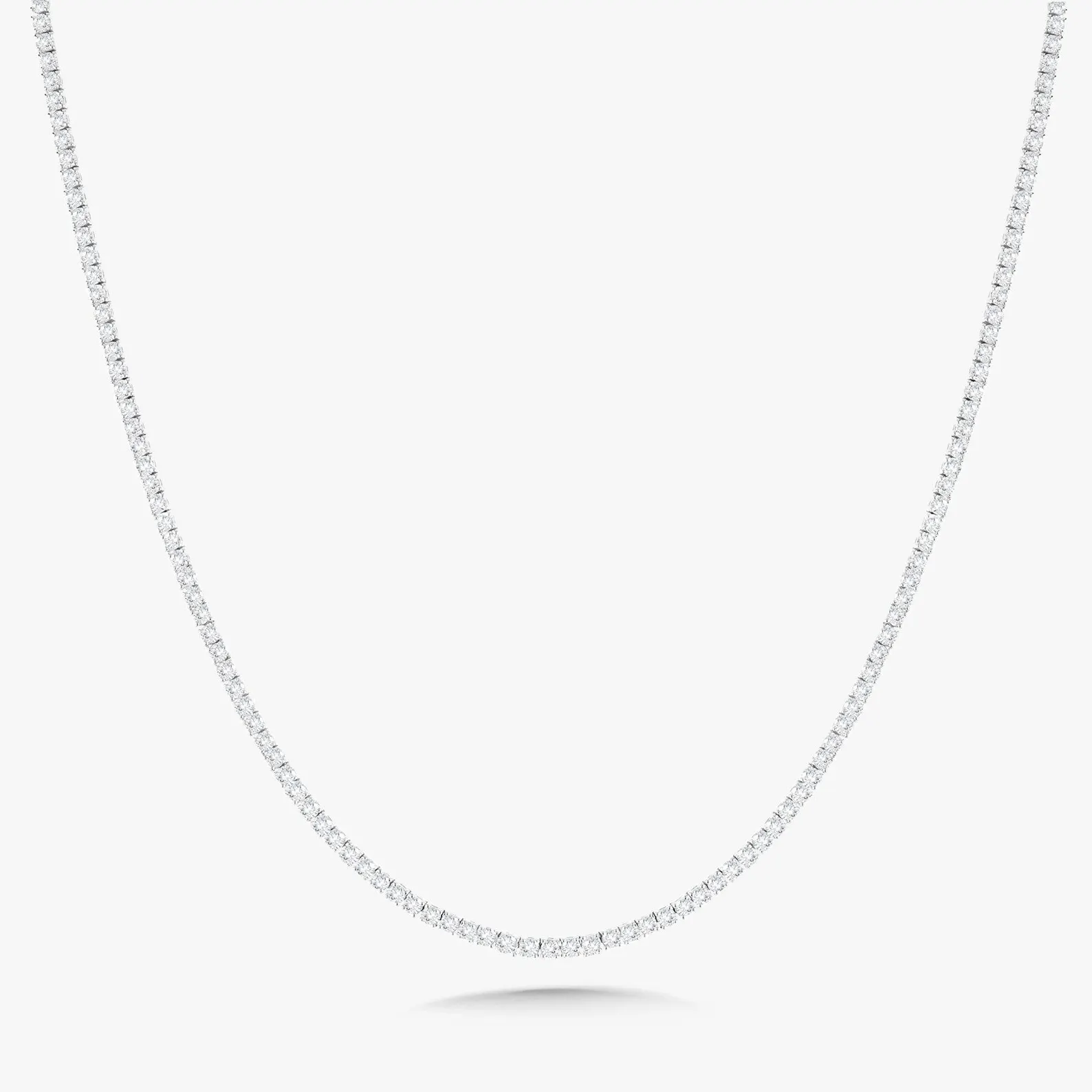 5.50mm Round Lab Diamond 4 Prong Classic Tennis Necklace5 5.50mm Round Lab Diamond 4 Prong Classic Tennis Necklace