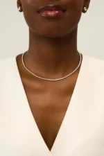 5.50mm Round Lab Diamond 4 Prong Classic Tennis Necklace