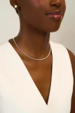 5.50mm Round Lab Diamond 4 Prong Classic Tennis Necklace