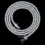 14K Gold 52.29ctw 5.80mm Round Lab Diamond 18 Inches 4 Prong Classic Tennis Necklace - Image 3