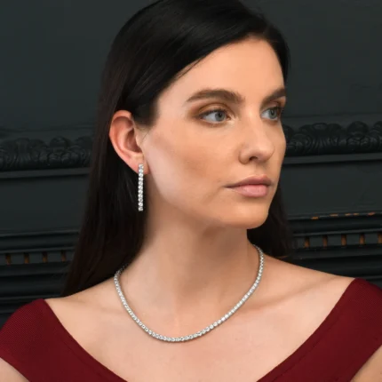 5.80mm Round Lab Diamond 4 Prong Classic Tennis Necklace