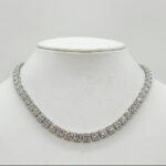 6.35mm Round Diamond Tennis Necklace