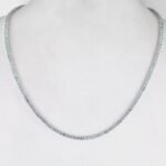 14K Gold 58.32ctw 6.00mm Round Lab Diamond 18 Inches 4 Prong Classic Tennis Necklace
