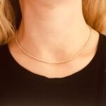 14K Gold 51.84ctw 6.00mm Round Lab Diamond 16 Inches 4 Prong Classic Tennis Necklace