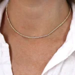 bold evening wear 6.20mm tennis necklace