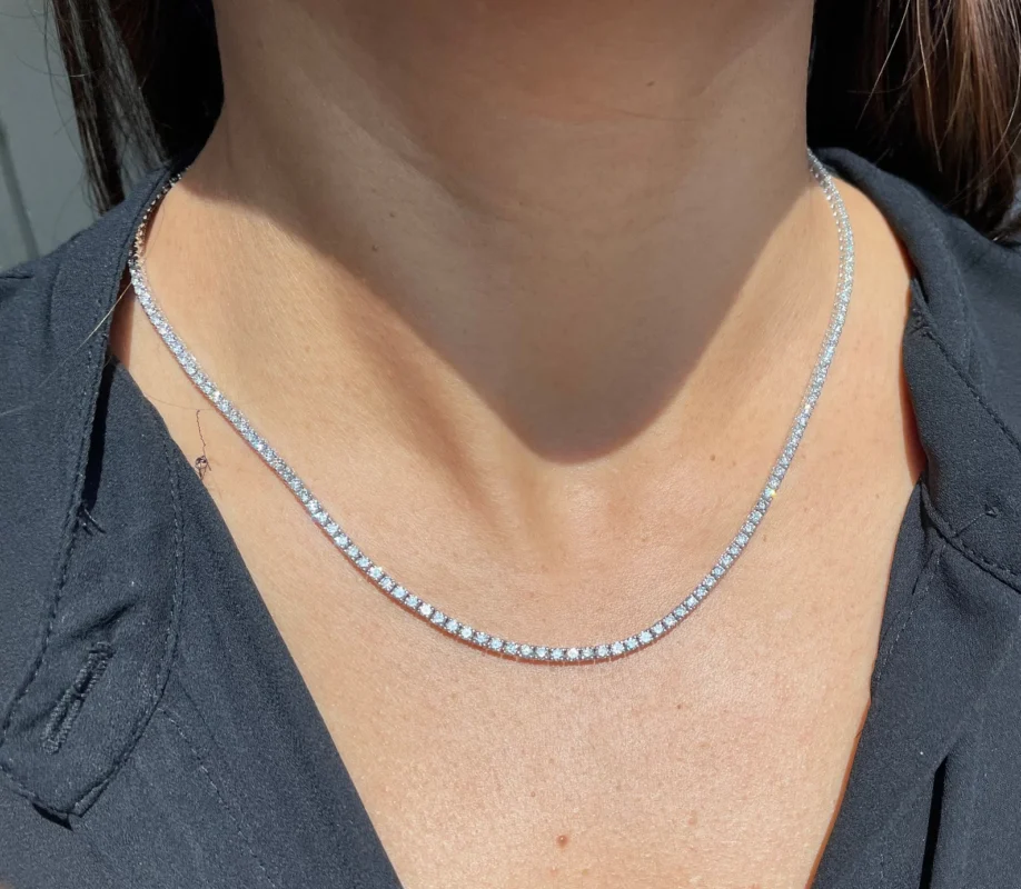 high brilliance diamond necklace long