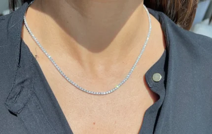 bold classic tennis necklace 6.20mm
