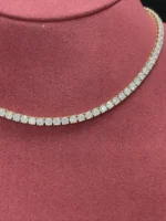 clean design 4 prong tennis necklace