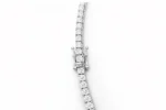refined 4 prong setting diamond necklace