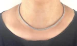 sparkling detail 4 prong tennis necklace 30 inch