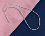classic 4 prong tennis necklace 6.20mm round lab diamonds