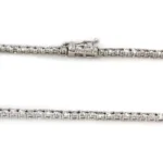 high clarity round diamond tennis necklace