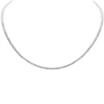 radiant shine 6.35mm lab diamond necklace
