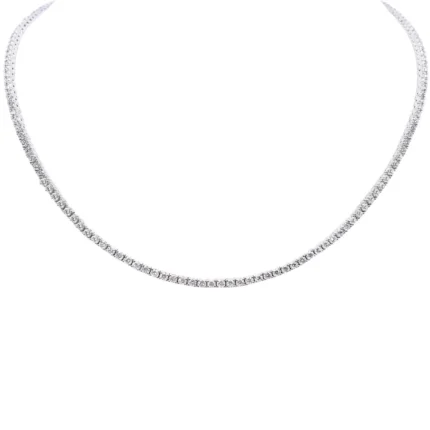 radiant shine 6.35mm lab diamond necklace