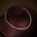 clean design 4 prong tennis necklace lab diamonds