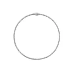high sparkle lab diamond necklace 6.35mm stones